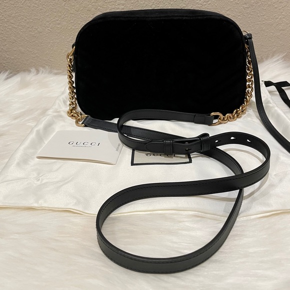 NEW Authentic Gucci Camera Bag GG Marmont Velvet - Picture 5 of 12